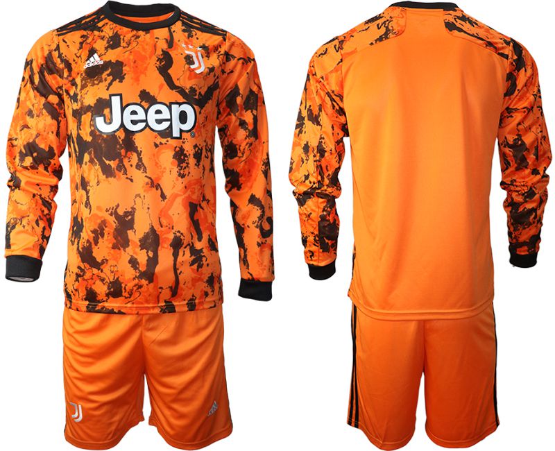 Men 2020-2021 club Juventus away long sleeves orange Soccer Jerseys->juventus jersey->Soccer Club Jersey